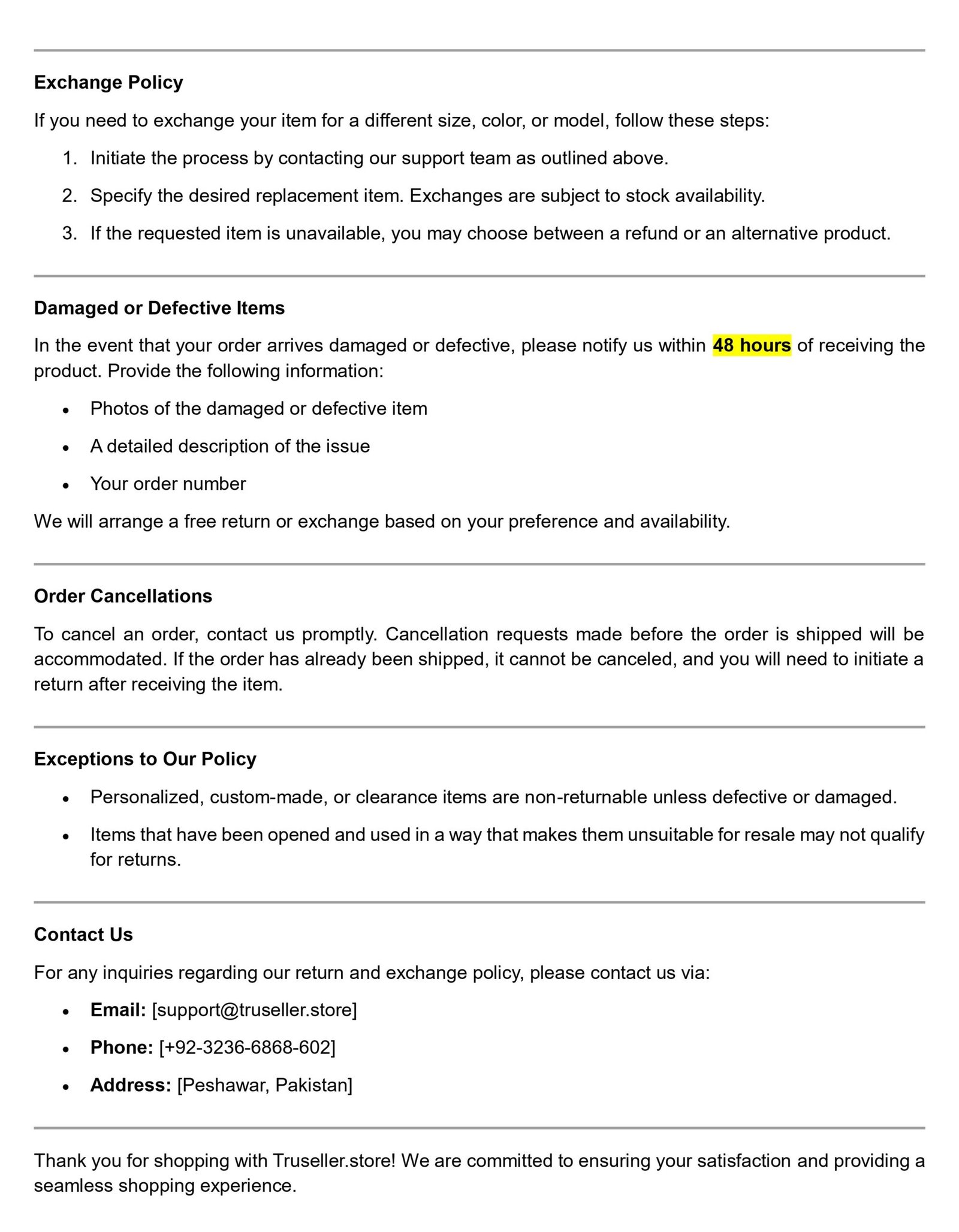 Return and Exchange Policy for Truseller_page-0002 new